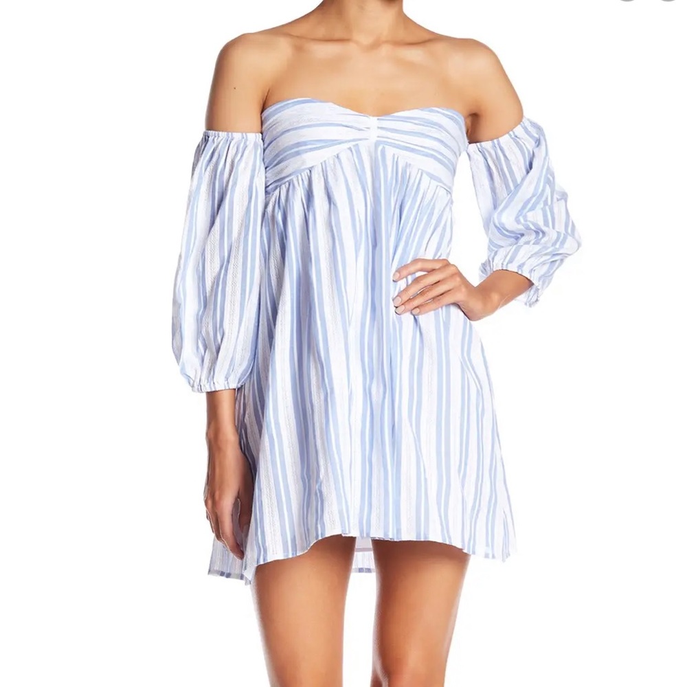 Romeo and Juliet OTS Striped Lace Sweetheart Dress